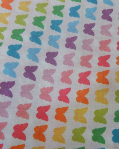 Pixie Woofs Multi-Colour Butterfly/Flower Double Sided Pet Scarf Bandana for Pet/Paw-Babies