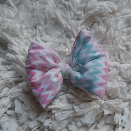 Pixie Woofs Bow - Pastel Zig-Zag for Pets/Paw-Babies